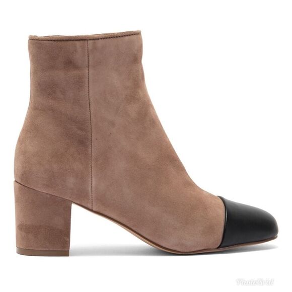 Revolve Steve Madden Jaslynn Suede Leather Block Heel Bootie Ankle Boots NWOT - Picture 3 of 12